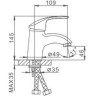 Смеситель для умывальника FRAP F1021-5 сатин